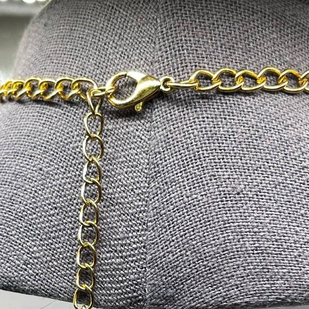 ❤️ Boho x Gypsy Tribal Gold Tone Statement Necklace - Picture 5 of 7